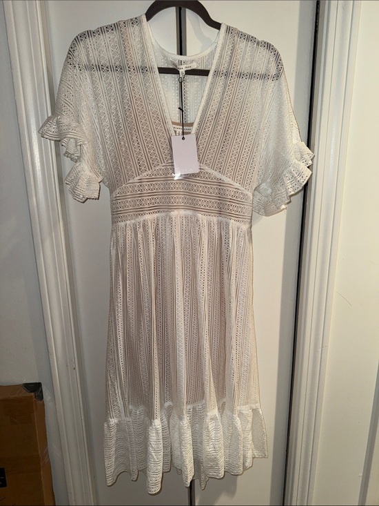 Endless Rose Dresses & Skirts - Endless Rose White Lace V-Neck Tiered Dress